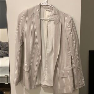 Striped linen blazer